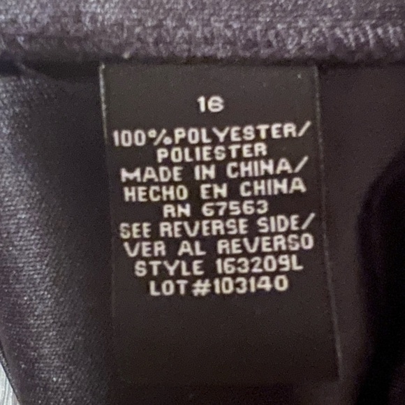 Collections by Dress Barn Womens Sz 16 Blk/Wht Layered Lightweight Summer Dress - Picture 4 of 5